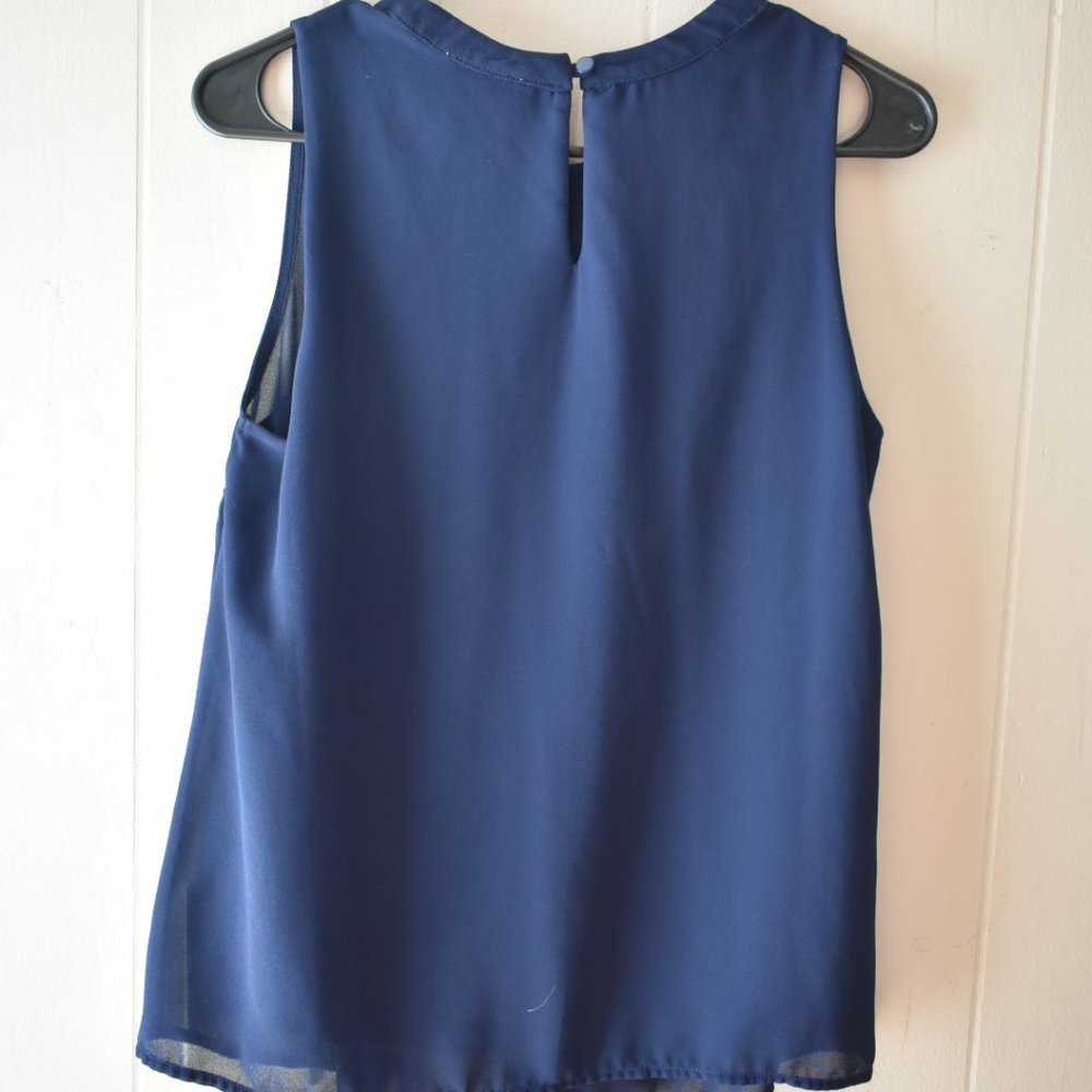 Monteau Navy Blue Blouse - Picture 2 of 5